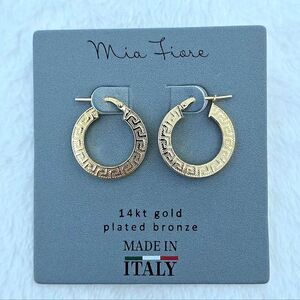Mia Fiore Gold💛 Greek🇬🇷 Key🔑 Hoop Earrings